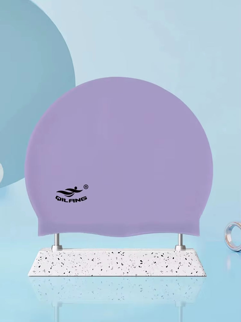 Waterproof Ear Protector with No Wut Head Silicone High Quality Swimming Cap for Children and Adults