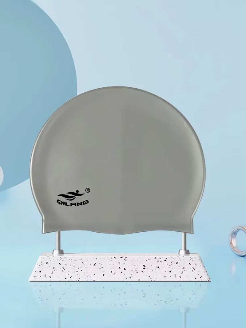 Waterproof Ear Protector with No Wut Head Silicone High Quality Swimming Cap for Children and Adults