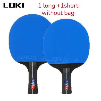 LOKI K5000 Table Tennis Racket Set 1Pc/2Pcs Home Entertainment Ping Pong Rackets with Blue Color Ping Pong Rubber