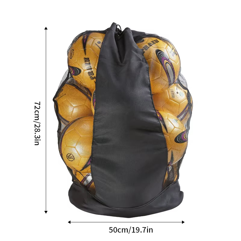 1Pc Shoulder Bag Ball Bag Large Capacity Soccer Basketball Volleyball Bag Shoulder Mesh Bag Storage Bag Large Ball Bag Thickened