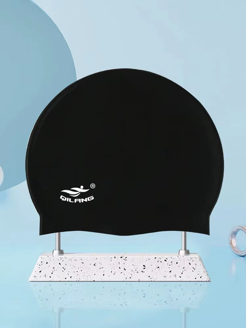 Waterproof Ear Protector with No Wut Head Silicone High Quality Swimming Cap for Children and Adults