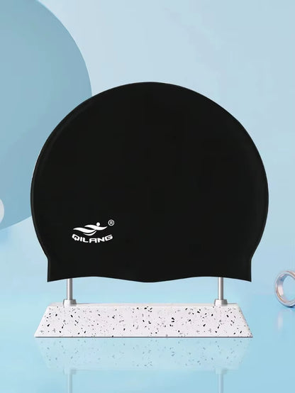 Waterproof Ear Protector with No Wut Head Silicone High Quality Swimming Cap for Children and Adults