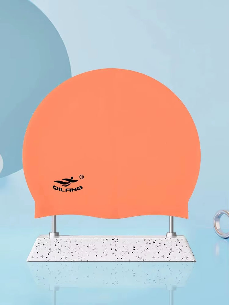 Waterproof Ear Protector with No Wut Head Silicone High Quality Swimming Cap for Children and Adults