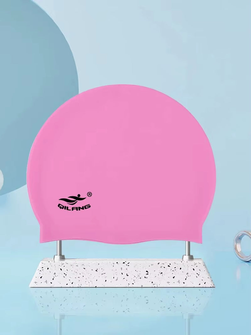 Waterproof Ear Protector with No Wut Head Silicone High Quality Swimming Cap for Children and Adults