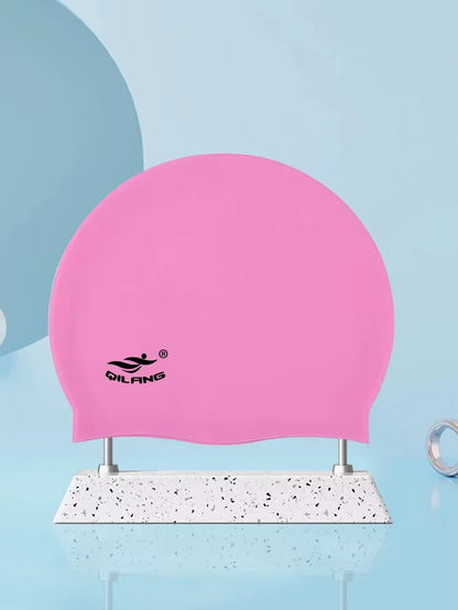 Waterproof Ear Protector with No Wut Head Silicone High Quality Swimming Cap for Children and Adults