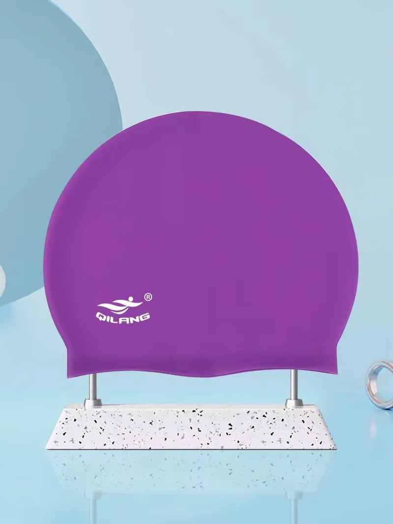 Waterproof Ear Protector with No Wut Head Silicone High Quality Swimming Cap for Children and Adults