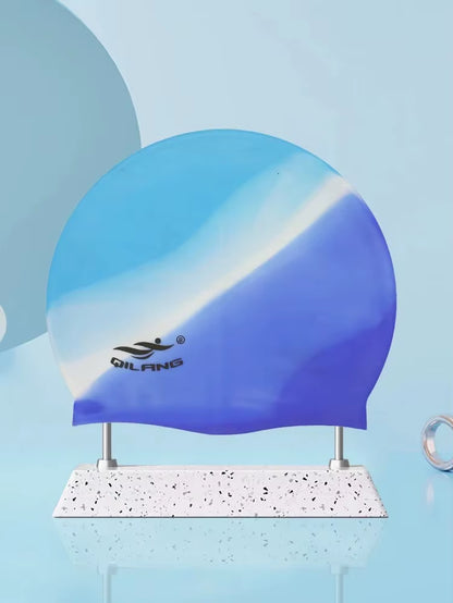 Waterproof Ear Protector with No Wut Head Silicone High Quality Swimming Cap for Children and Adults