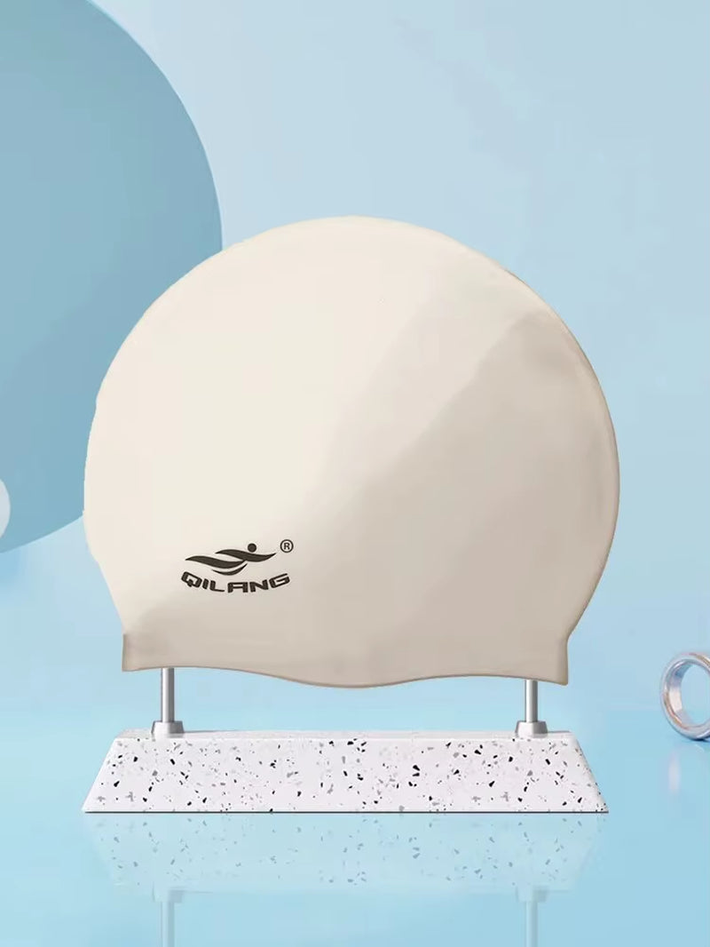 Waterproof Ear Protector with No Wut Head Silicone High Quality Swimming Cap for Children and Adults