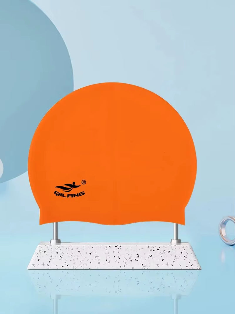 Waterproof Ear Protector with No Wut Head Silicone High Quality Swimming Cap for Children and Adults