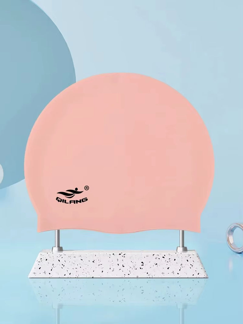 Waterproof Ear Protector with No Wut Head Silicone High Quality Swimming Cap for Children and Adults