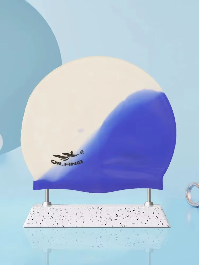 Waterproof Ear Protector with No Wut Head Silicone High Quality Swimming Cap for Children and Adults