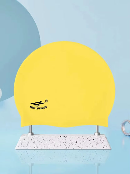 Waterproof Ear Protector with No Wut Head Silicone High Quality Swimming Cap for Children and Adults