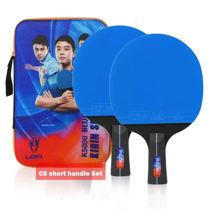 LOKI K5000 Table Tennis Racket Set 1Pc/2Pcs Home Entertainment Ping Pong Rackets with Blue Color Ping Pong Rubber