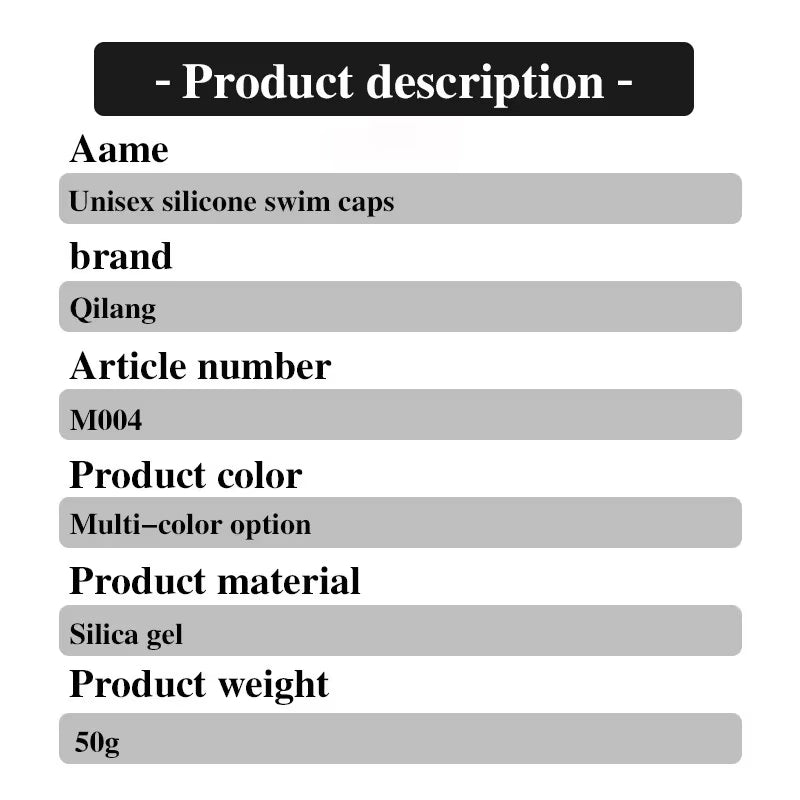 Waterproof Ear Protector with No Wut Head Silicone High Quality Swimming Cap for Children and Adults