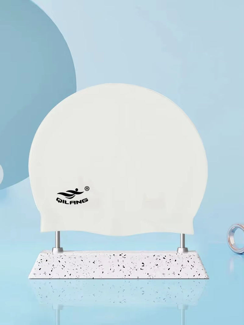 Waterproof Ear Protector with No Wut Head Silicone High Quality Swimming Cap for Children and Adults