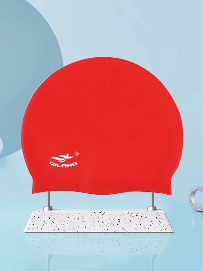 Waterproof Ear Protector with No Wut Head Silicone High Quality Swimming Cap for Children and Adults