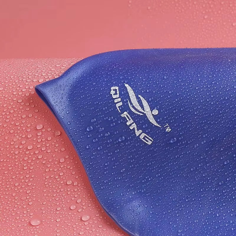 Waterproof Ear Protector with No Wut Head Silicone High Quality Swimming Cap for Children and Adults